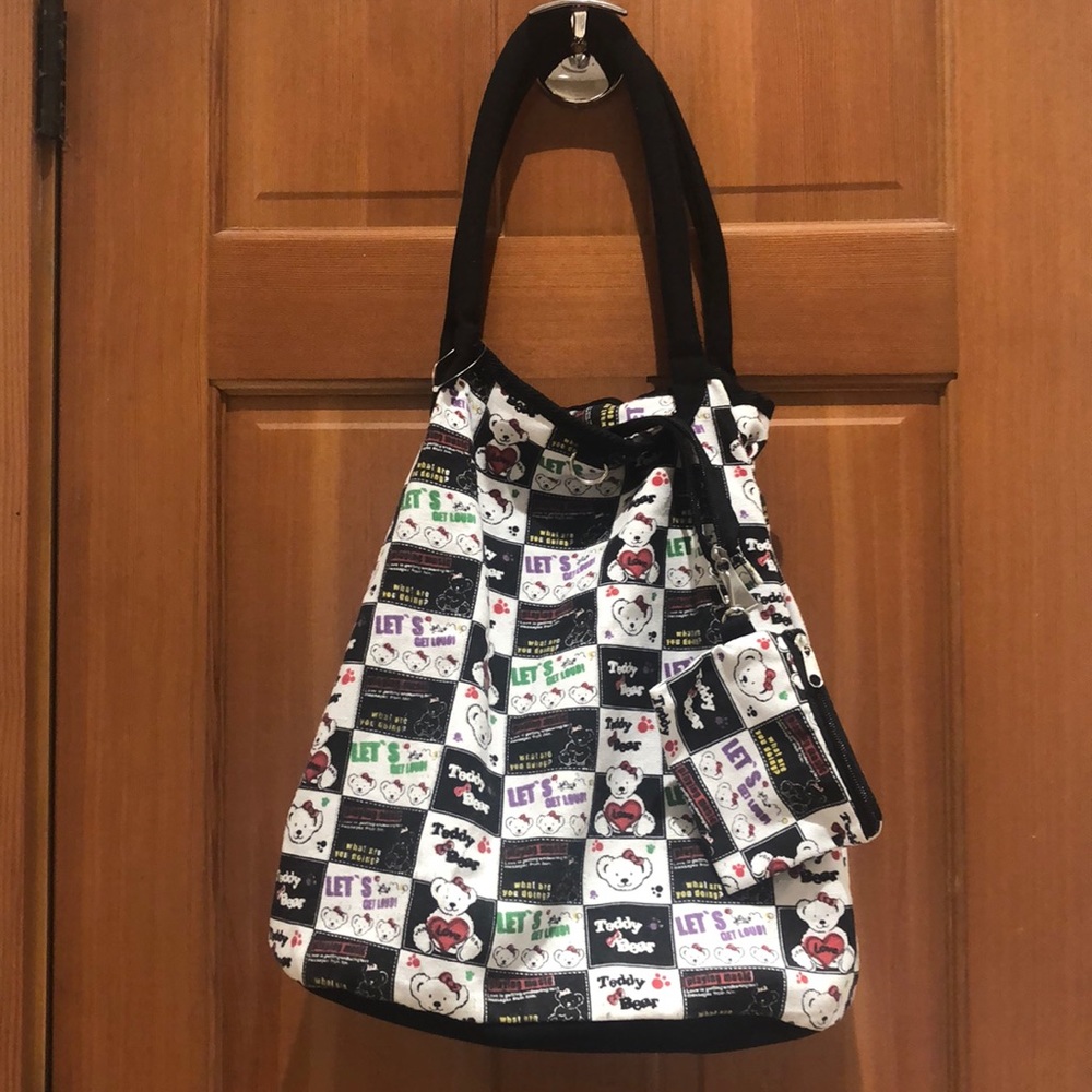 Duo set bear satchel and mini wallet